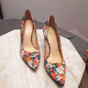 Nine West Women's 5.5 Floral 4 Inch Heels